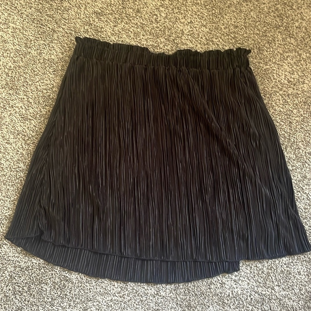 Swishy black mini skirt
